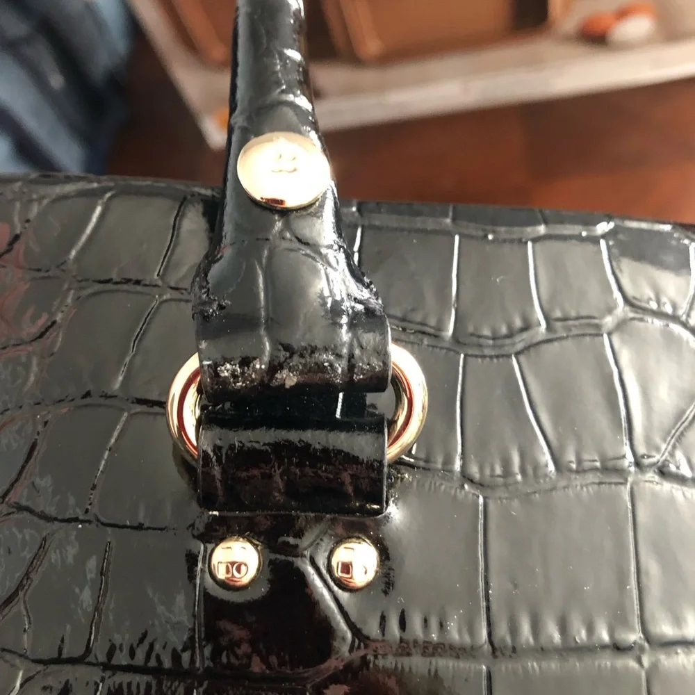 Kate Spade Faux Black Crocodile Pattern Handbag - Picture 10 of 10